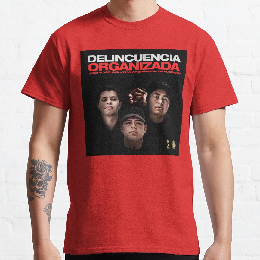 Junior H Delincuencia Organizada Album T-Shirt - Image 6