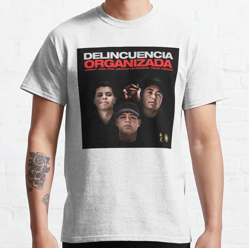 Junior H Delincuencia Organizada Album T-Shirt - Image 7