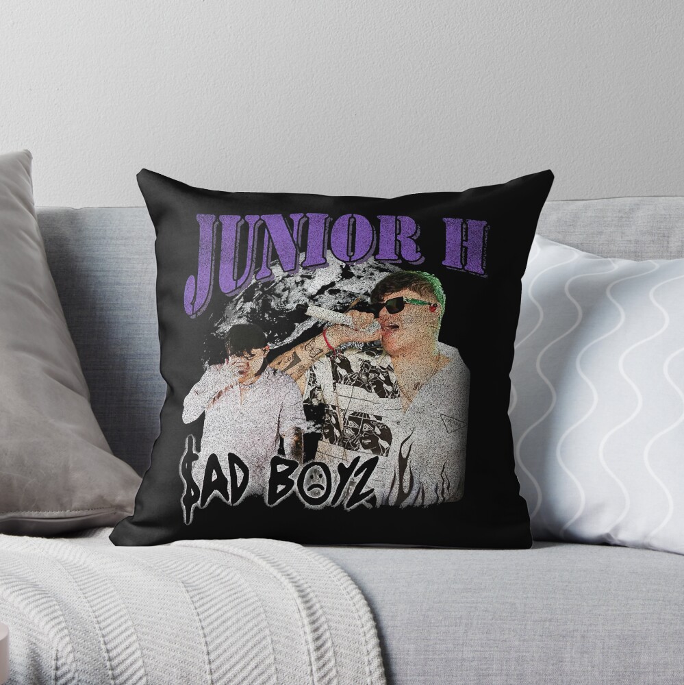 Junior H Sad Boyz Vintage Throw Pillow