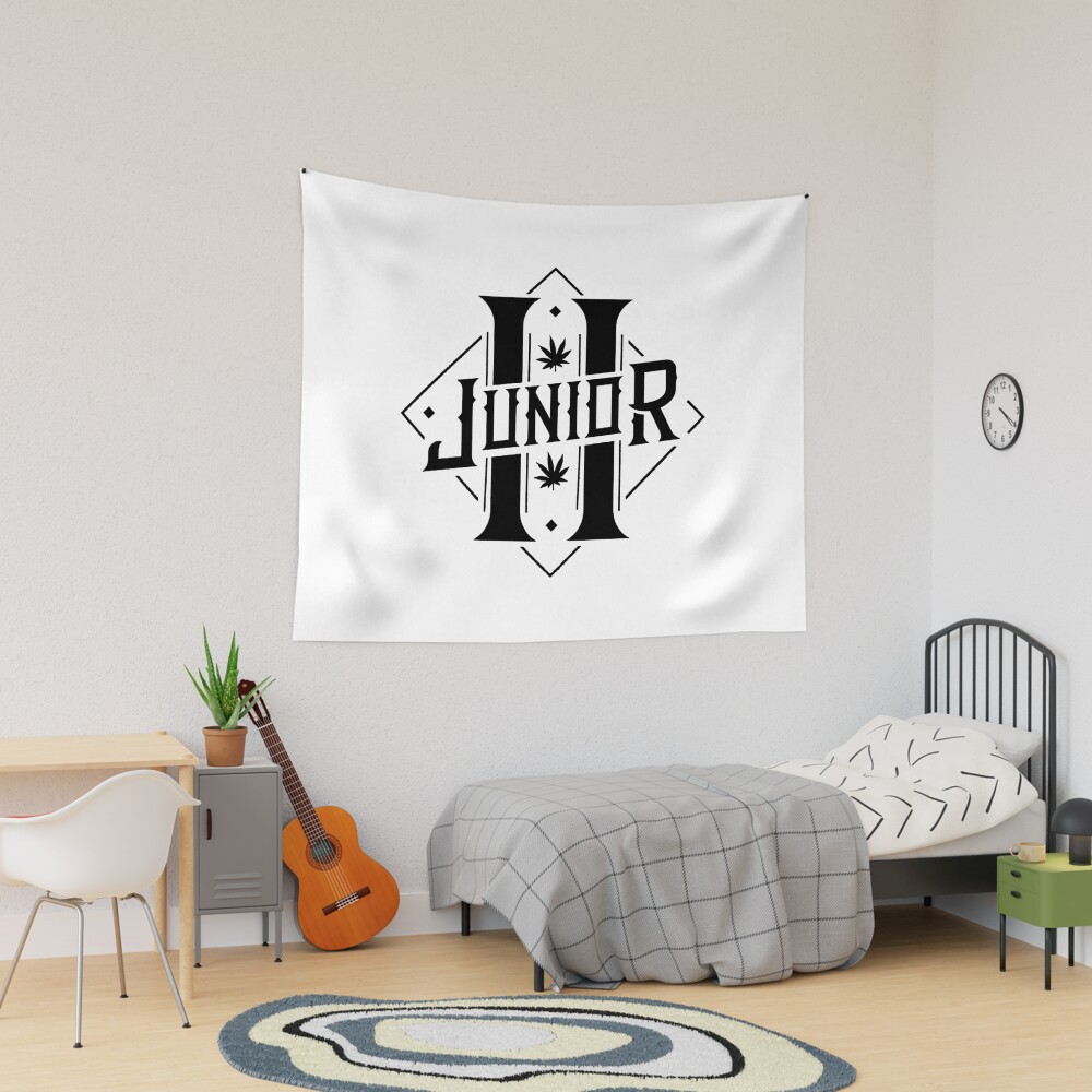 Junior H Mexican Singer Black Version Tapestry